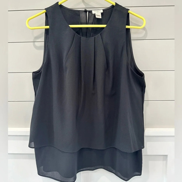 J. Crew Tops - J. Crew Sleeveless Blouse - Black Size 10